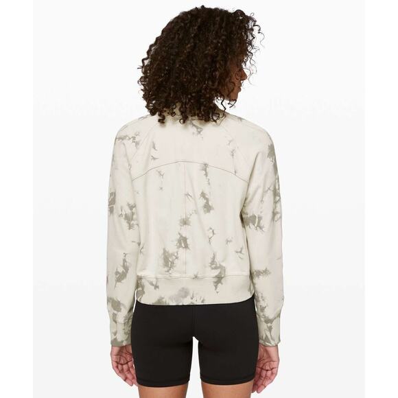 Lululemon Ready to Roll Crew Neck Sweatshirt Shibori Dove Grey Cement Grey - Picture 2 of 7